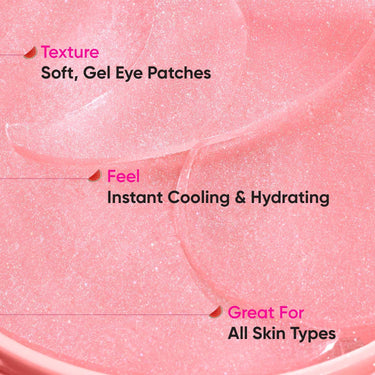 Dot & Key Watermelon Cooling Hydrogel Under Eye Patches for Dark Circles & Puffiness Reduction | With Hyaluronic & Niacinamide | Eye Patches | Instantly Hydrates, Cools & De-Puffs | 60 Patches